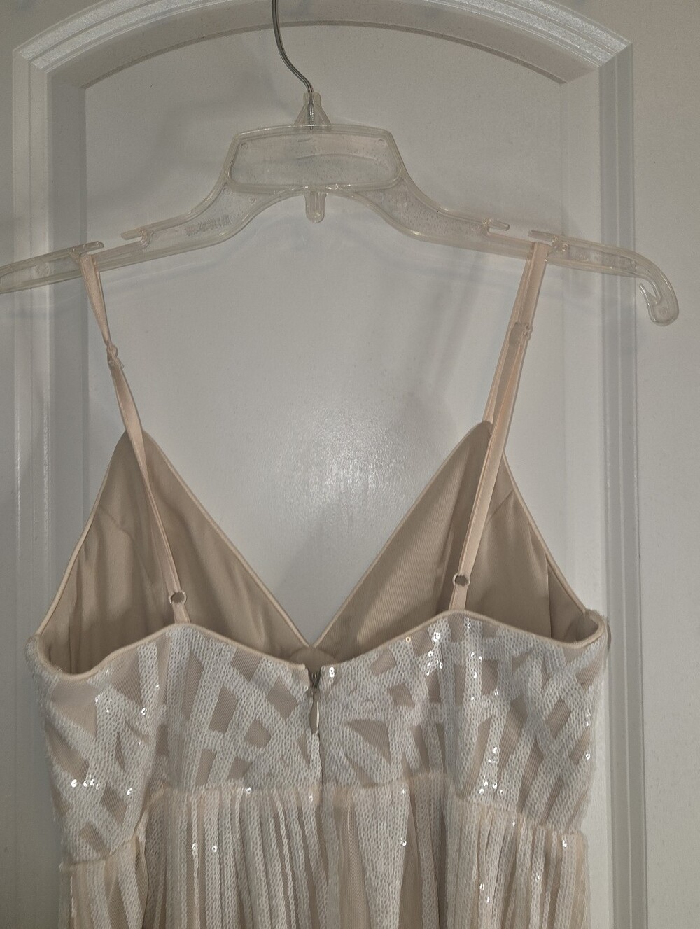 Lulus NEW Cream & White Sequin Mini Cocktail Dress - Picture 11 of 16
